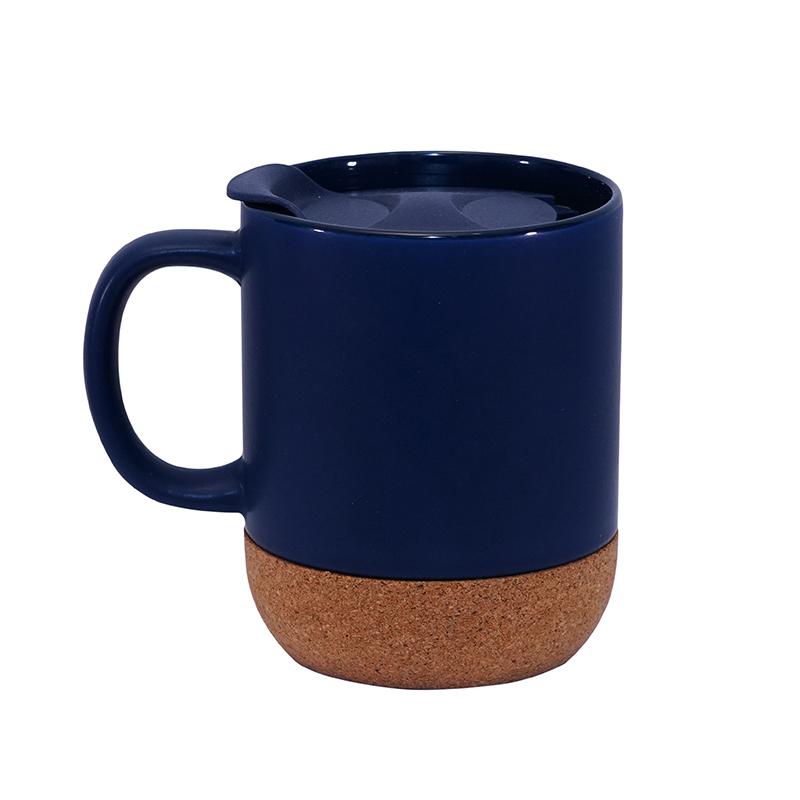 Blue - Ceramic Coffee Mug With Cork Base